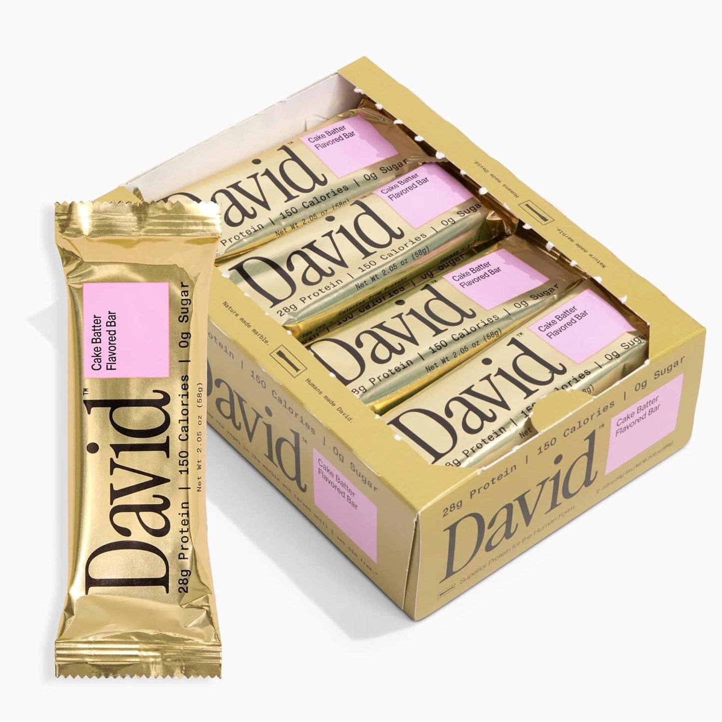 David Protein Bars Cake Batter Flavored